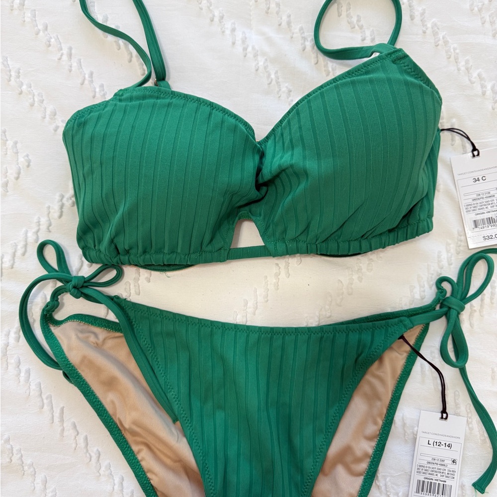 Green Bikini Set, Shade & Shore, Size Large